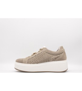 IGI & CO Sneakers con zeppa in pelle da donna avorio