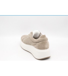IGI & CO Sneakers con zeppa in pelle da donna avorio