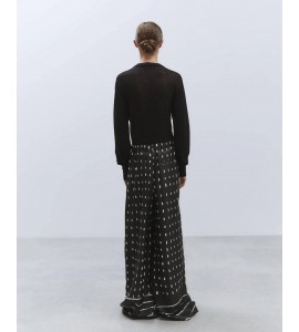 ALYSI PANTALONE PALAZZO SETA STAMPATA