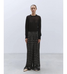 ALYSI PANTALONE PALAZZO SETA STAMPATA