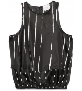 alysi Top Balloon in Seta Lines & Dots