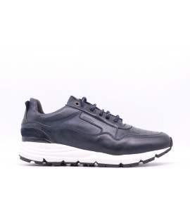 EXTON Sneakers uomo in pelle marrone