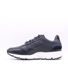 EXTON Sneakers uomo in pelle marrone
