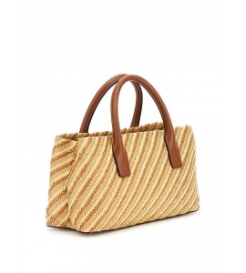 GUESS Borsa a mano Simona rafia