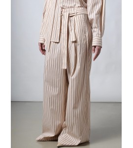 ROBERTO COLLINA Pantalone ampio gessato