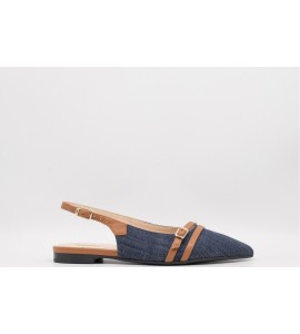 NERO GIARDINI Ballerina a punta in denim
