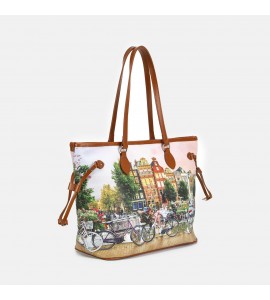 Ynot? Borsa Shopping Yes Bag FLOWER RIVER