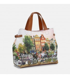 Ynot Borsa shopping Yes Bag flower river