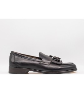 DOUCAL'S Mocassino con nappine e frangia in pelle