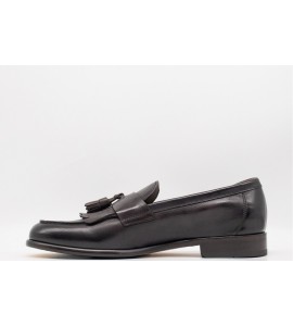 DOUCAL'S Mocassino con nappine e frangia in pelle