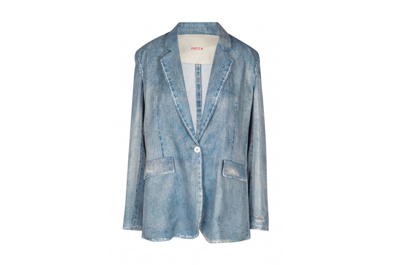 JUCCA BLAZER IN MISTO LINO