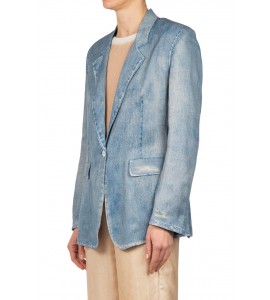 JUCCA BLAZER IN MISTO LINO