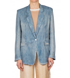 JUCCA BLAZER IN MISTO LINO