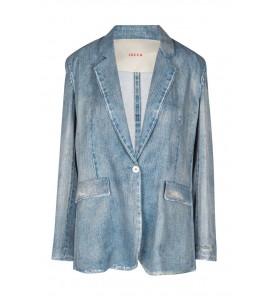 JUCCA BLAZER IN MISTO LINO