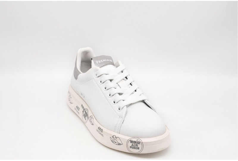 スニーカー PREMIATA Women Sneakers BELLE7447 White Premiata Belle7447 White Leather Sneakers | Balardi