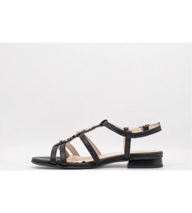 NERO GIARDINI SANDALO BASSO IN PELLE