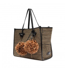 GIANNI CHIARINI  BALI MARCELLA NATURAL-NERO