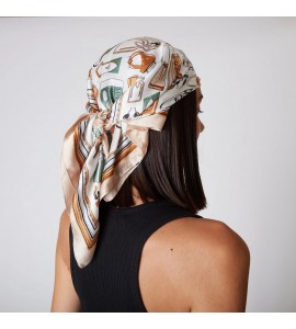 TOSCA BLU FOULARD ANANAS NATURALE