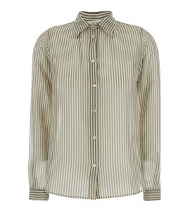 JUCCA CAMICIA A RIGHE SEMITRASPARENTE