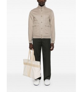  DUNO Giacca in lino beige sabbia