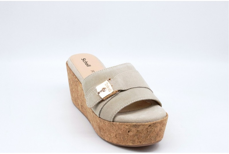 Scholl Sandali Con Zeppa Donna Michelle Cross – Tomaia Intrecciata E Plantare Bioprint