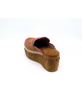 MOU Clog leather overstitch