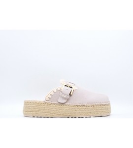 MOU SABOT Jute clog plain suede