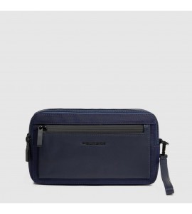PIQUADRO Pochette uomo a due scomparti in tessuto riciclato