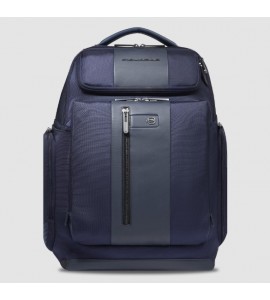 PIQUADRO Zaino porta pc 15,6" in tessuto riciclato e pelle
