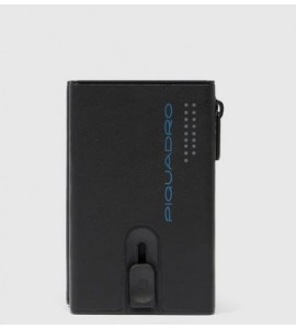 PIQUADRO Compact wallet porta monete con sliding system