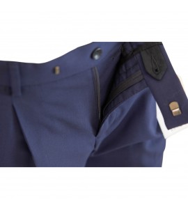 PAOLONI Pantaloni con pinces in fresco di lana stretch