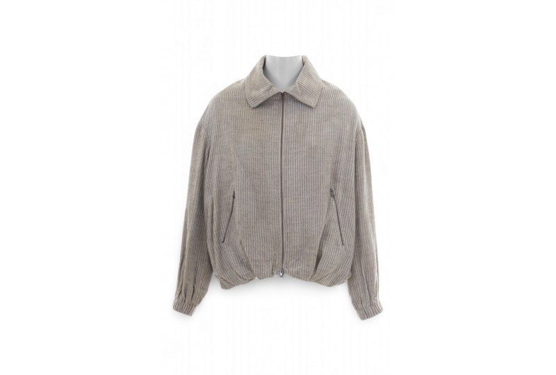 ALYSI BOMBER VELVET GRIGIO
