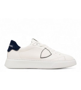 PHILIPPE MODEL SNEAKER TEMPLE LOW BLANC BLEU