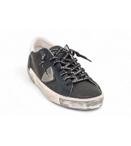 PHILIPPE MODEL SNEAKER PRSX LAMINE NOIR ARGENT