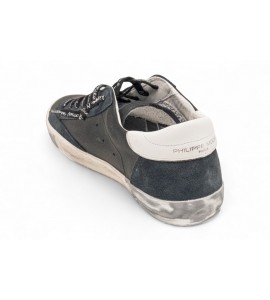 PHILIPPE MODEL SNEAKER PRSX LAMINE NOIR ARGENT