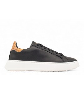 ALVIERO MARTINI Sneaker in pelle granata con dettaglio Geo Classic
