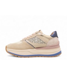 JANET E JANET runner in suede con strass