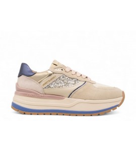 JANET E JANET runner in suede con strass