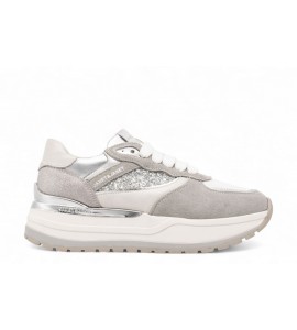 JANET E JANET runner in suede con strass