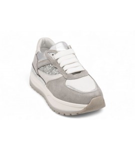 JANET E JANET runner in suede con strass