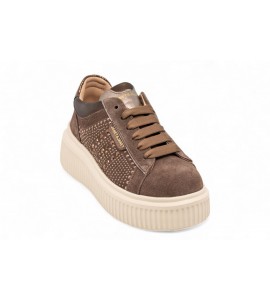 JANET E JANET Sneaker in camoscio