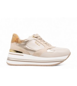 ALVIERO MARTINI Sneaker in eco nappa con inserti Geo