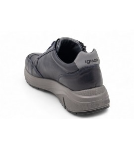 IGI E CO SNEAKERS IN PELLE CON ZIP