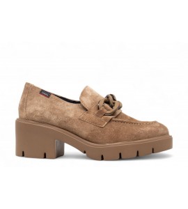 CALLAGHAN mocassino con tacco VISONE