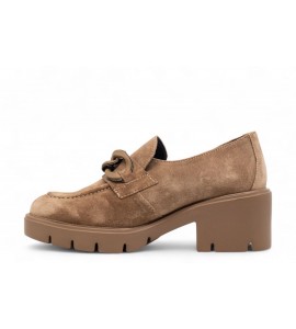 CALLAGHAN mocassino con tacco VISONE