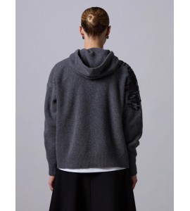 ROBERTO COLLINA MAGLIA CON CAPPUCCIO PAILLETTES