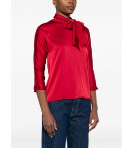 JUCCA blusa seta con fiocco