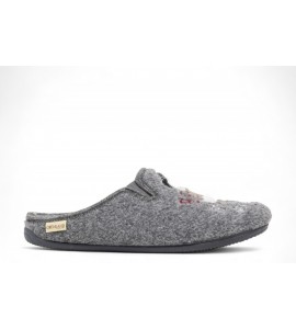 GRUNLAND Ciabatta in feltro con ricamo | ORMI