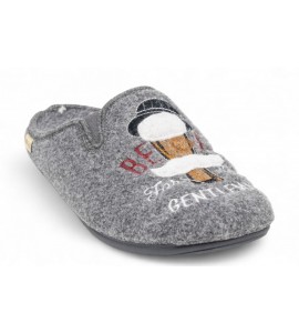 GRUNLAND Ciabatta in feltro con ricamo | ORMI