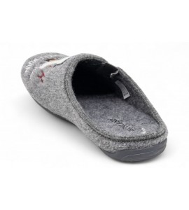 GRUNLAND Ciabatta in feltro con ricamo | ORMI